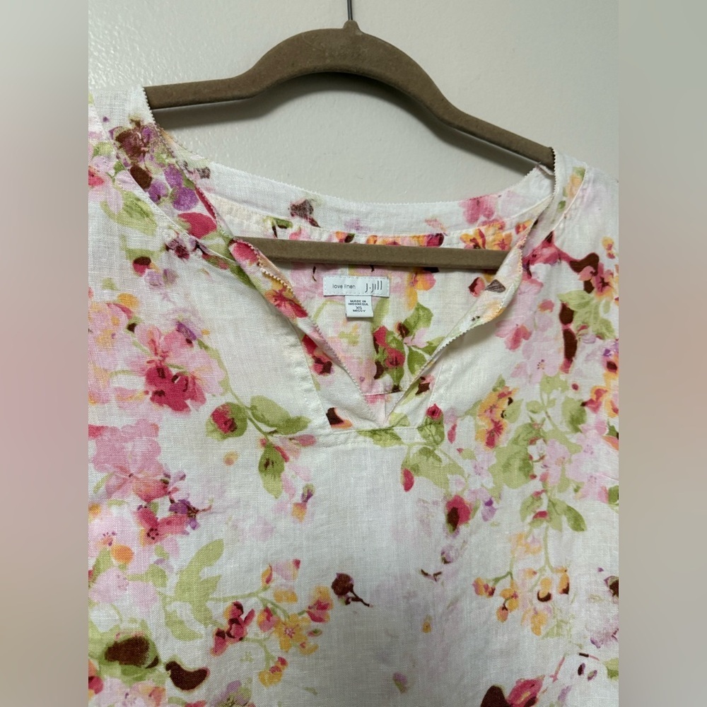 JJill Love Linen Multicolor Floral linen dress - Picture 4 of 11